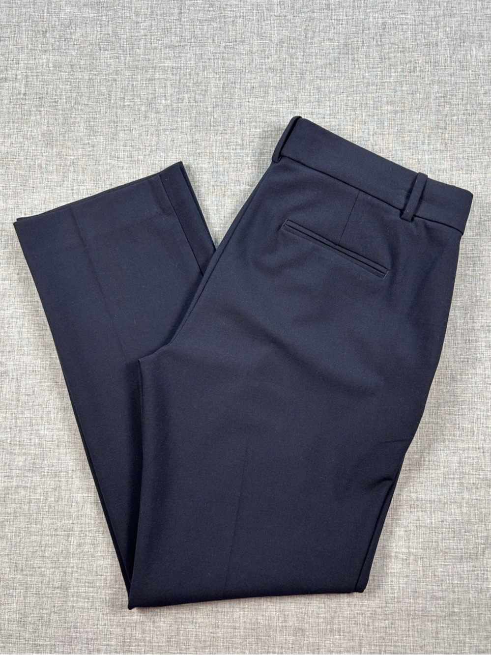 Ann Taylor Petite Size 8P Navy Blue Straight Leg Dress Pants Stretch - Picture 11 of 12